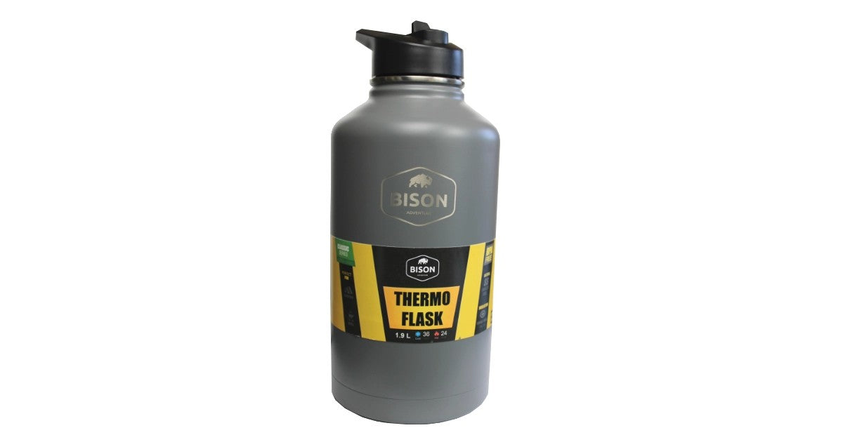 BISON- BELLY WITH SCREW LID-1.9L- GREY