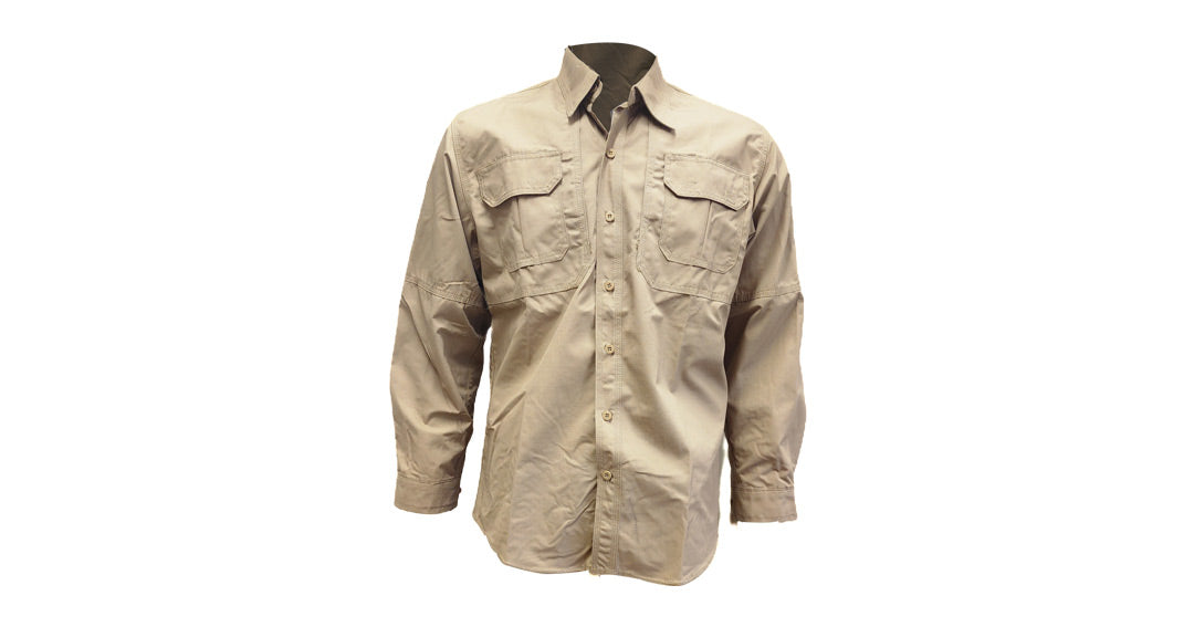 Beige 5:11 Long Sleeve Shirt