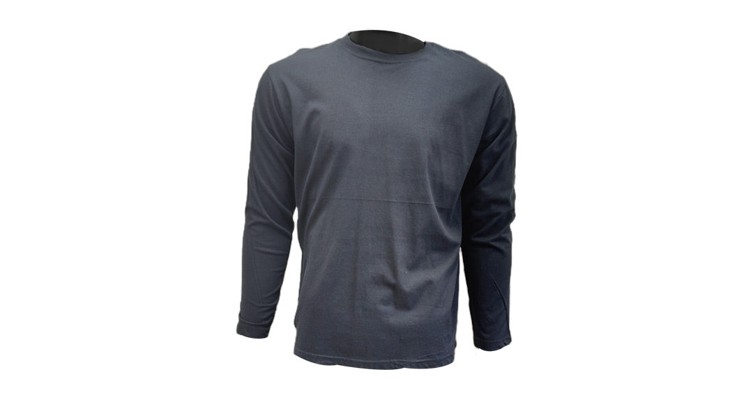 Black Cotton Long Sleeve T-Shirt