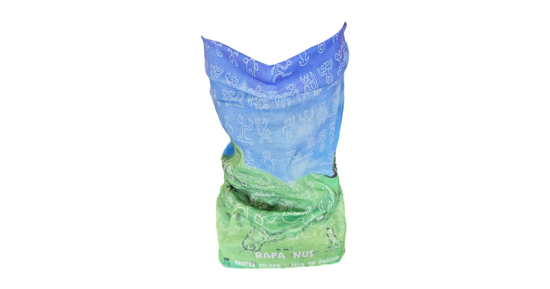 Green and Blue Easter Island Buff
