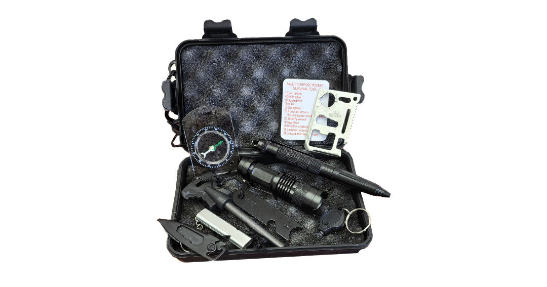Large Survival Kit in Black Container