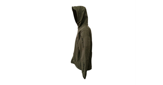 olive-green-soft-shell-jacket-with-hood image 1