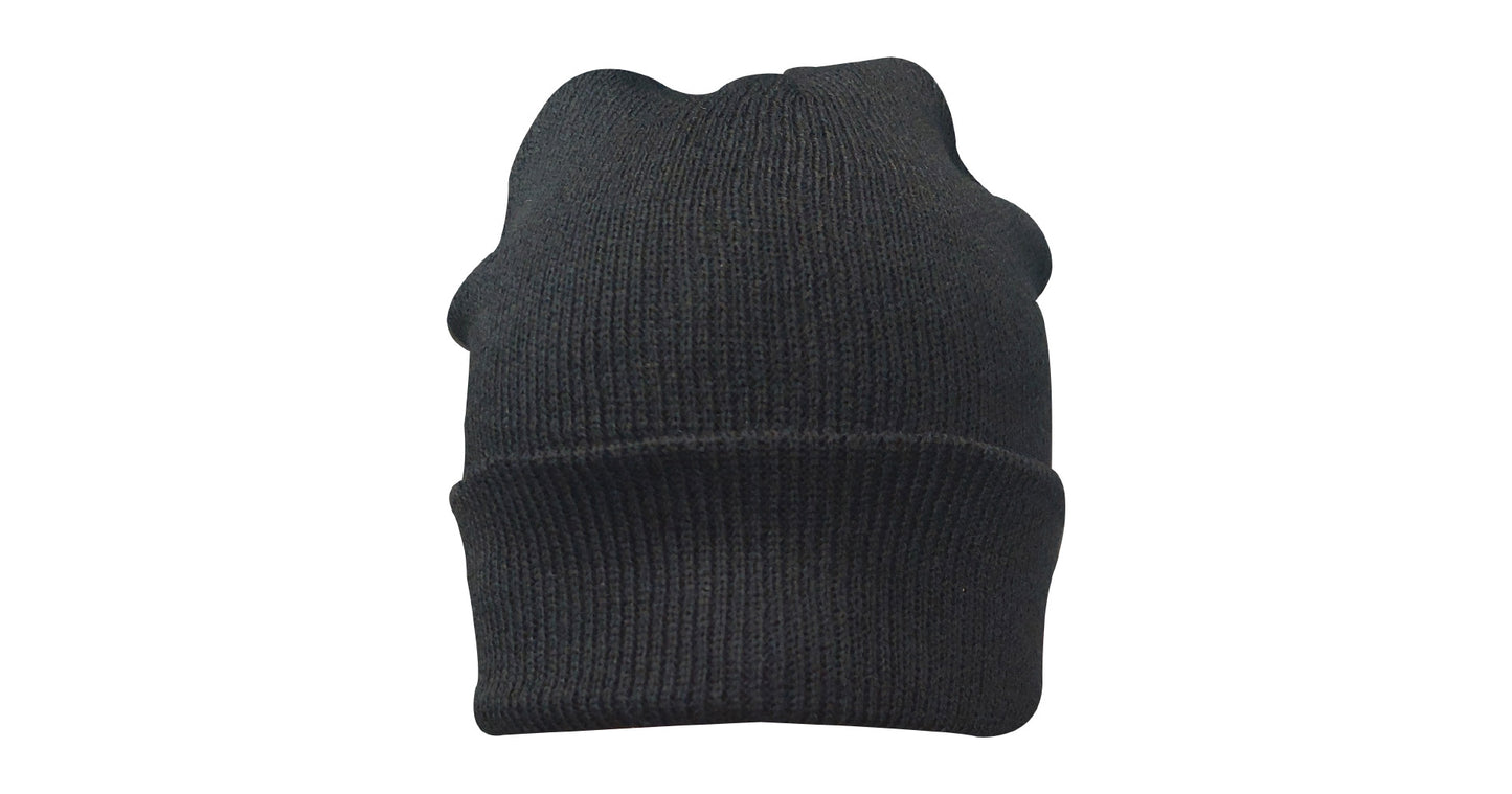 plain-black-beanie-new image 0