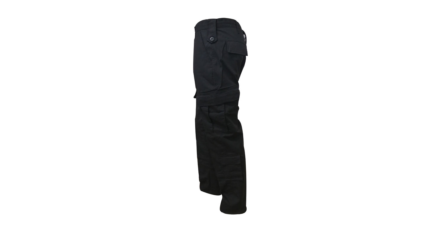 plain-black-combat-trouser image 2