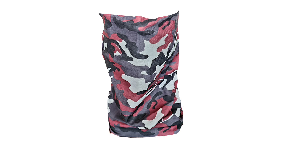 Red, White and Black Camo Buff