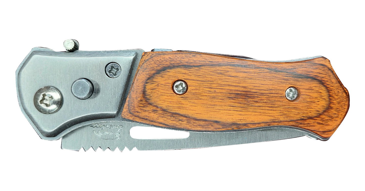 wooden-handle-knife-10cm-blade-new image 1