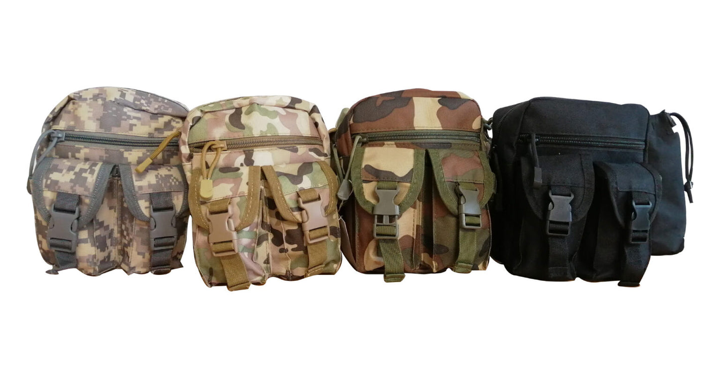 Belt with 4 Compartment Bag & Stubbie Holder (Various Colours)