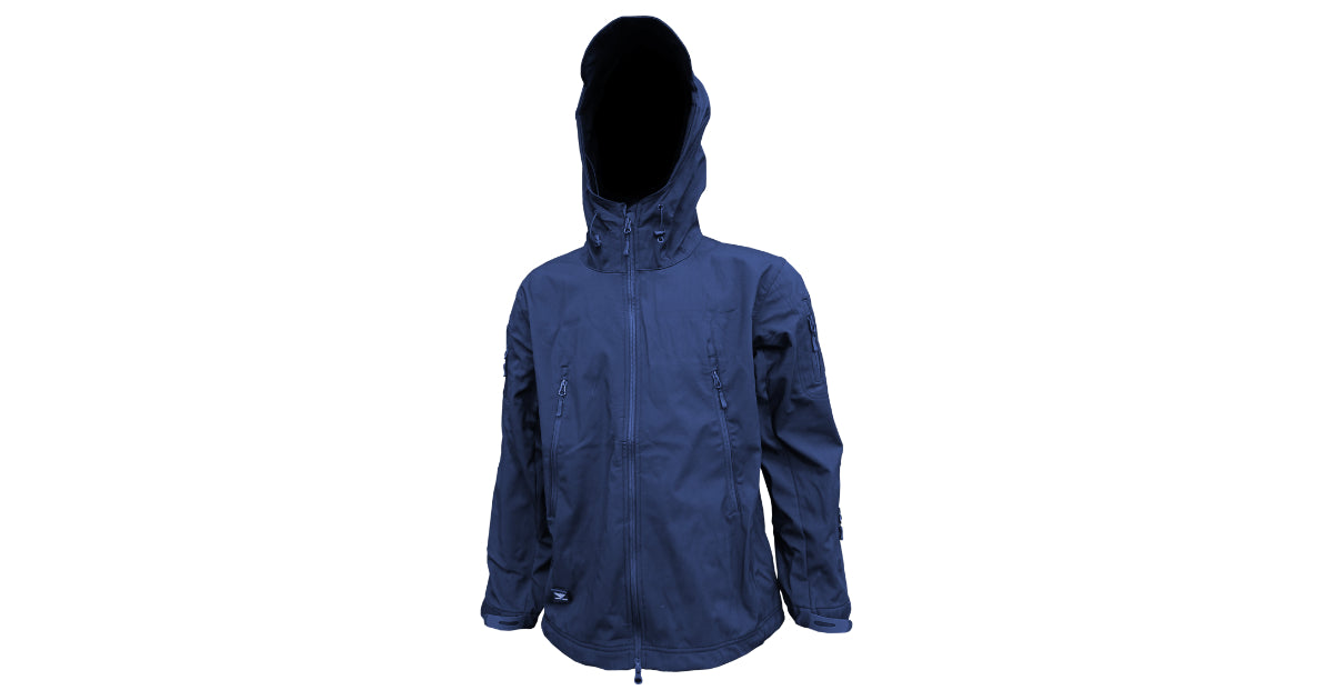 Navy-blue-soft-shell-jacket image 0