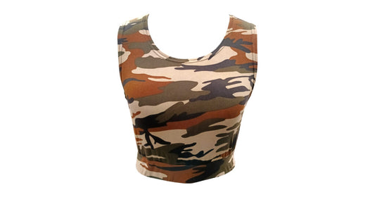 Ladies Camo Crop Top
