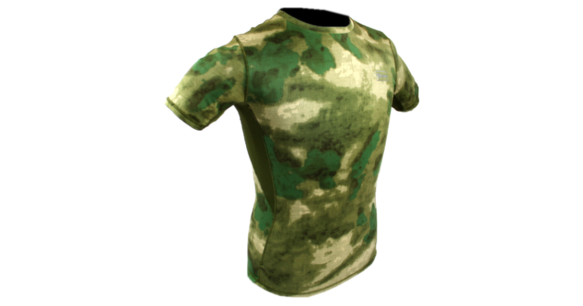 mottled-green-stretch-t-shirt image 0