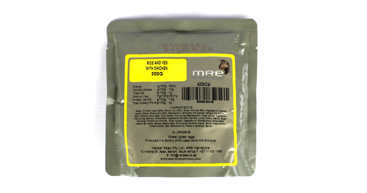 MRE 300g – Rice & Veg with Chicken