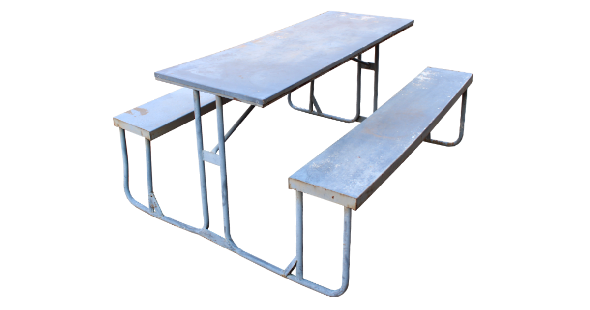 Canteen Table with Bench - Scrap