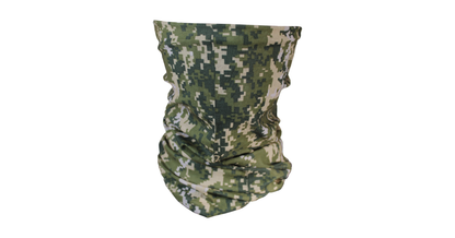Multifunctional Black, Green and Beige Camo Buff