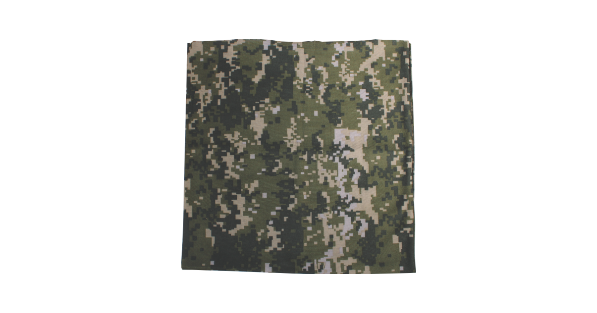 Multifunctional Black, Green and Beige Camo Buff