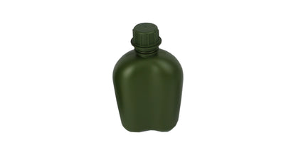 1 Litre Water Bottle with Mug and Green Pouch