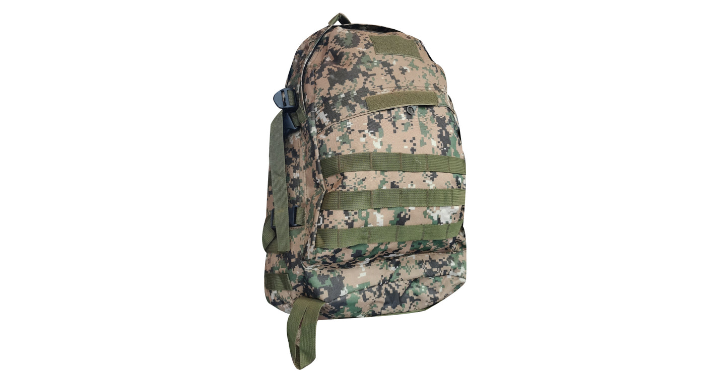 3 Compartment Backpack Green Grey Digital Camo
