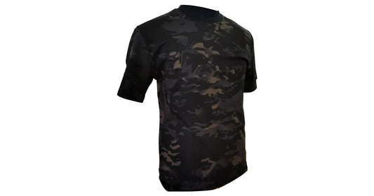 Black Camo Cotton T-Shirt