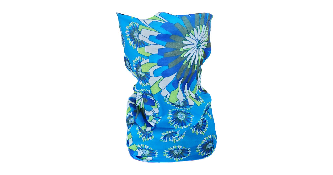 Blue and Green Flower Buff