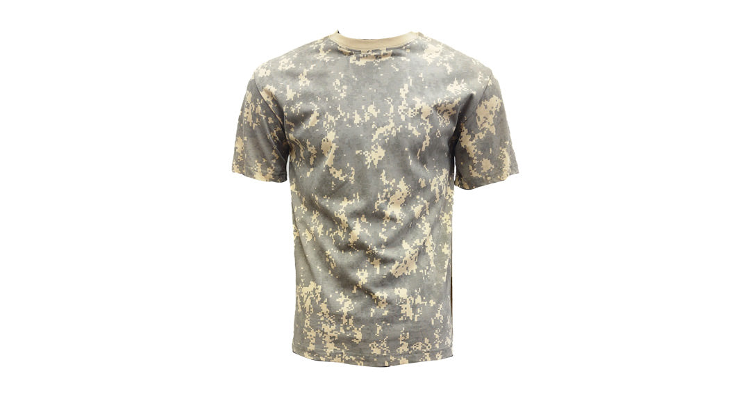 Digital Grey Camo Cotton T-Shirt