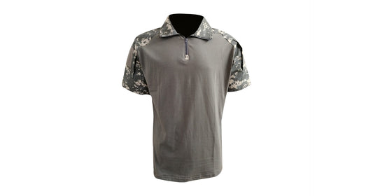 Digital Grey Camo Golf Shirt (Slim Fit)