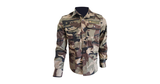 French Woodland Camo Long Sleeve Shirt - NEW