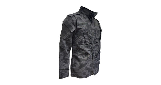 Mottled Black Camo Long Sleeve Shirt