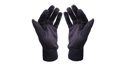Navy Blue Knitted Gloves
