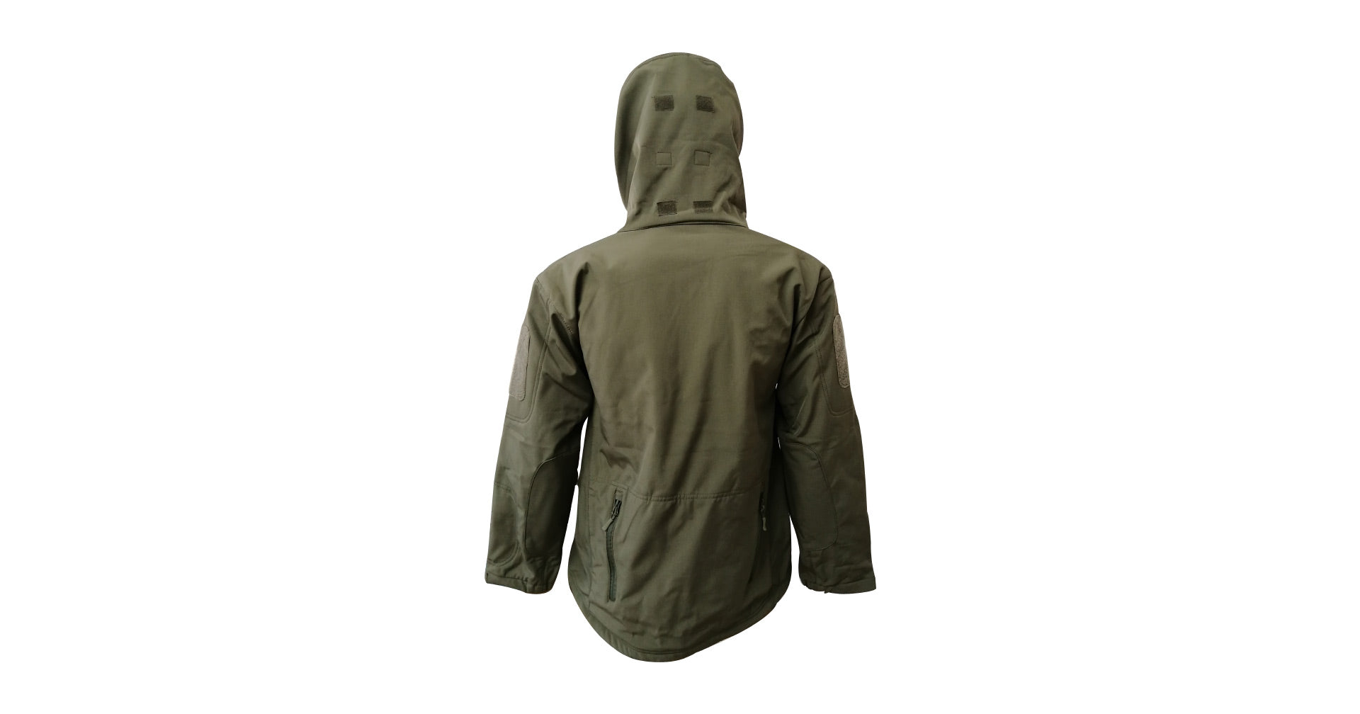 olive-green-soft-shell-jacket-with-hood image 2