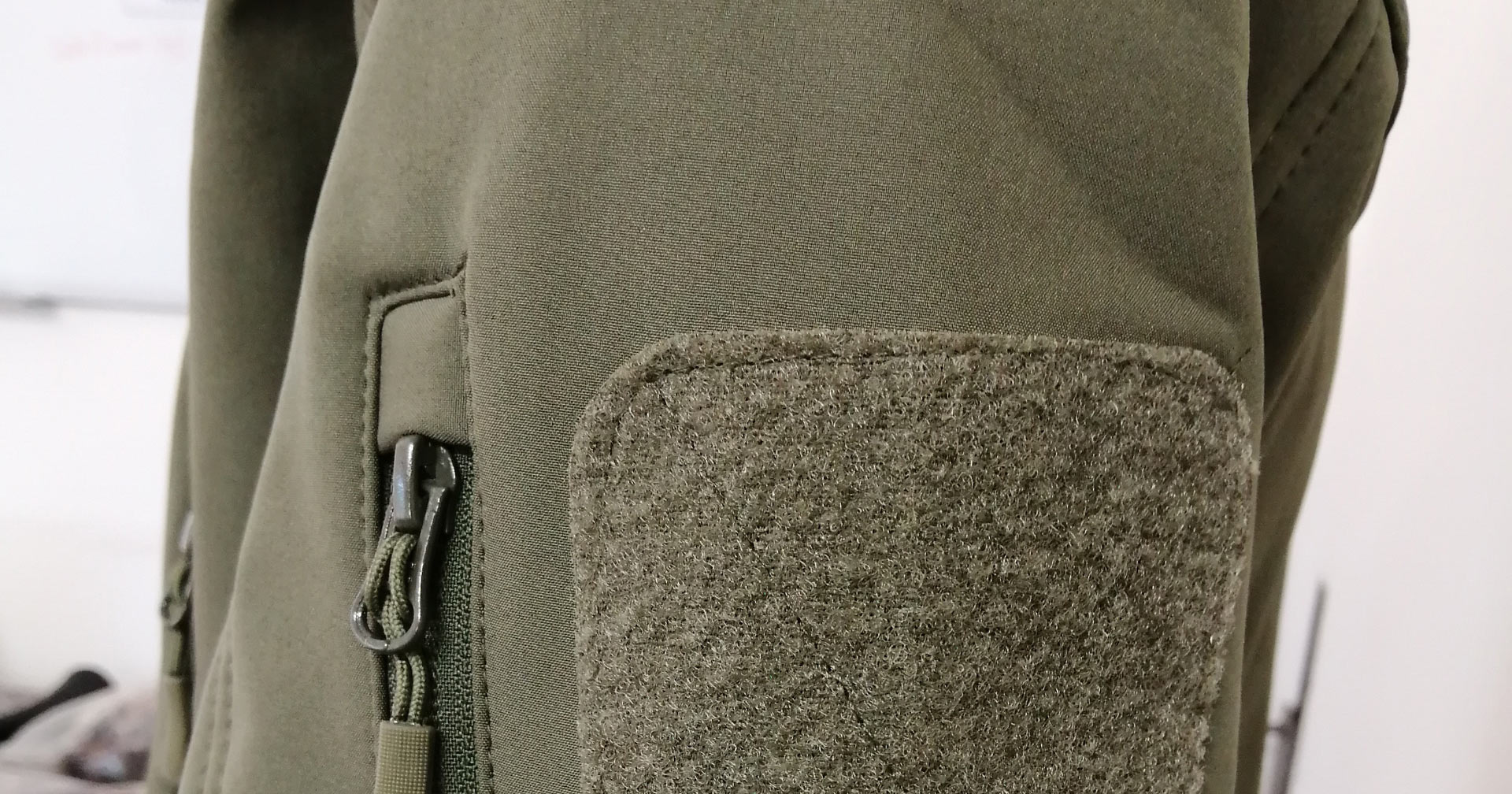 olive-green-soft-shell-jacket-with-hood image 3