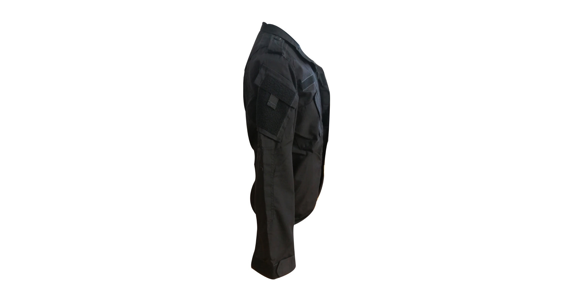 plain-black-long-sleeve-shirt image 1