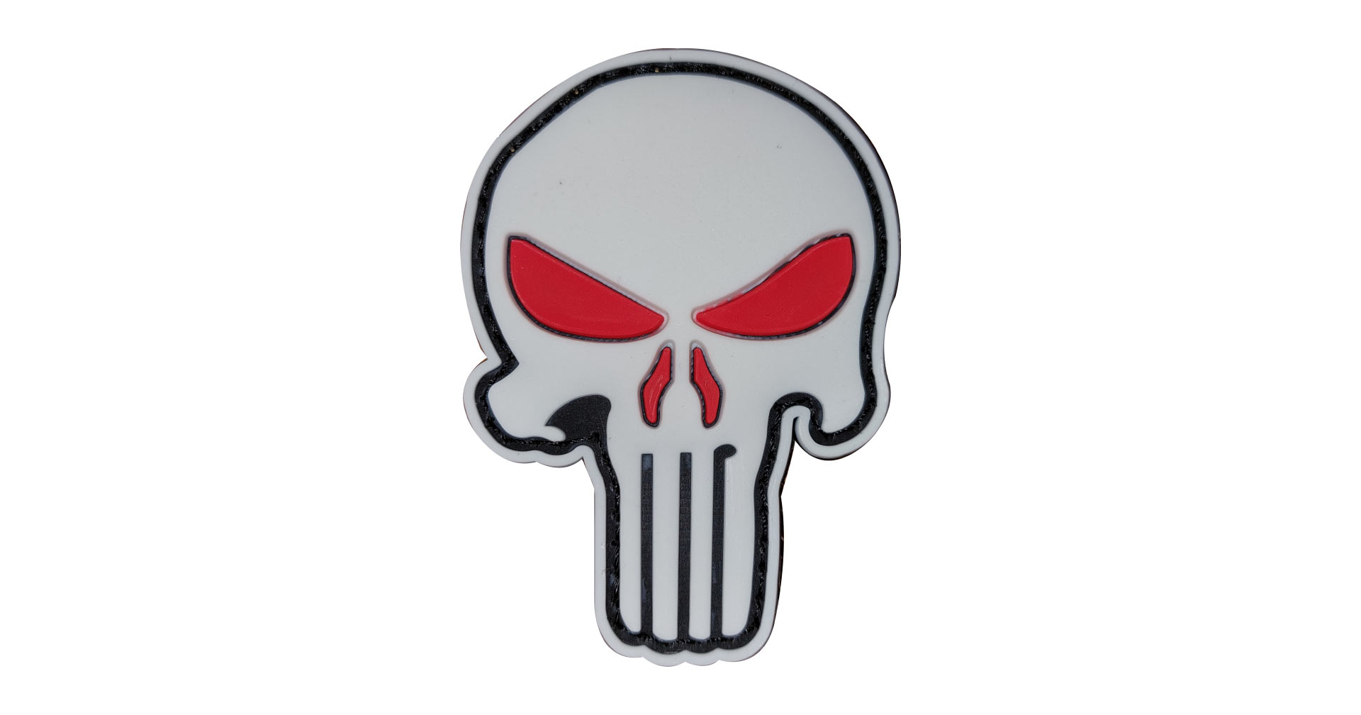 Punisher White & Red Patch - NEW