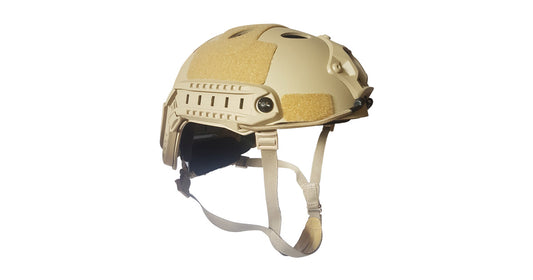 beige-plastic-airsoft-helmet image 0