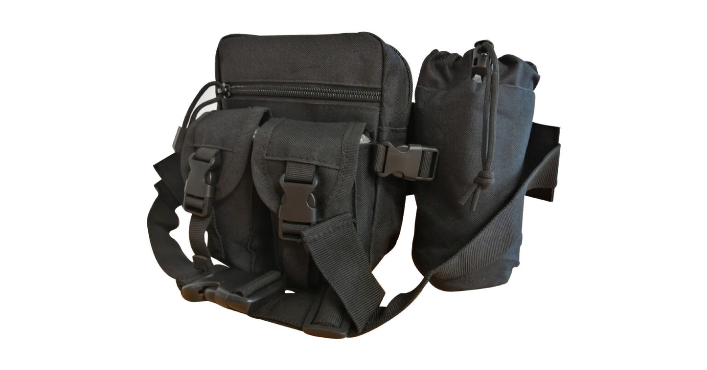 Belt with 4 Compartment Bag &amp; Stubbie Holder (Various Colours)