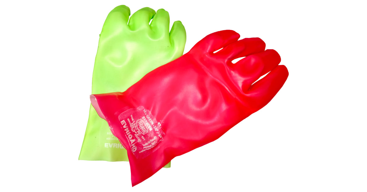 gloves-pvc-reinforced-red-green-size-9 image 0