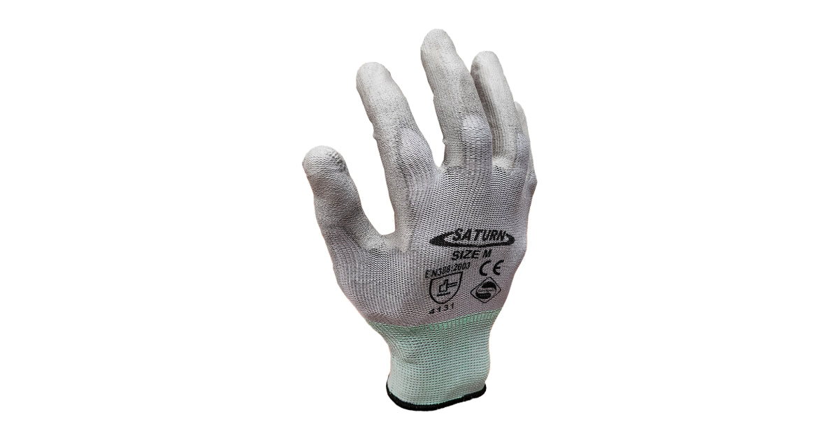 Grey Saturn PU Gloves image 1