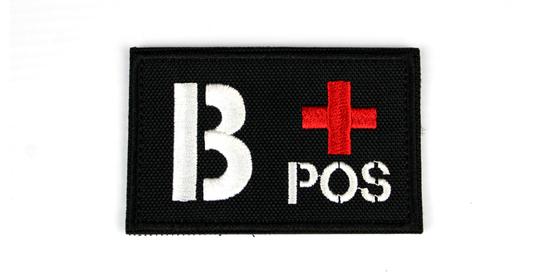 Black Blood Patch B Positive