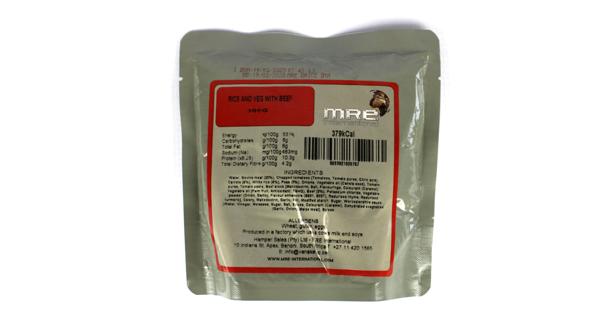 MRE 300g – Rice & Veg with Beef